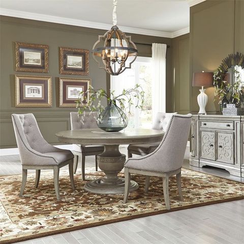 Why an Antique Rustic Gray Round Dining Table is a Timeless Choice